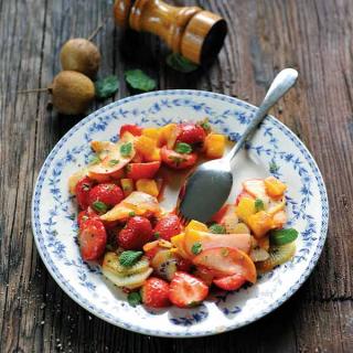 Quick Grilled Fruit with Mint Quick Grilled Fruit with Mint