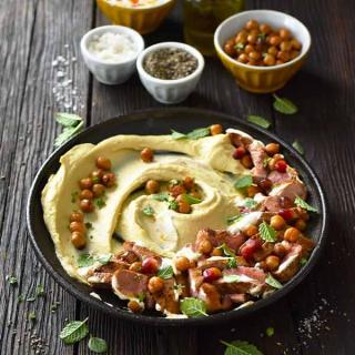 Harissa and hummus leg of lamb Harissa and hummus leg of lamb