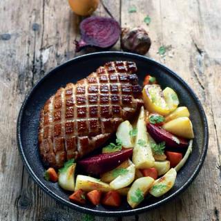 Duck breasts and autumn vegetables Duck breasts and autumn vegetables