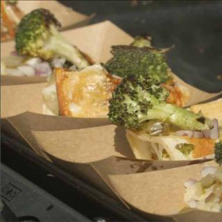 Vegetable raclette a la plancha