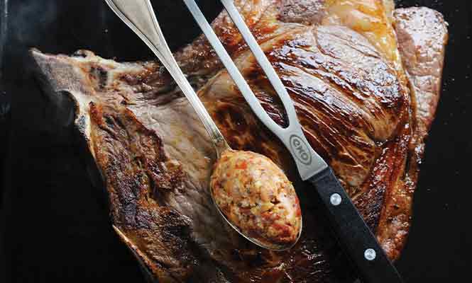 Tomato butter prime rib