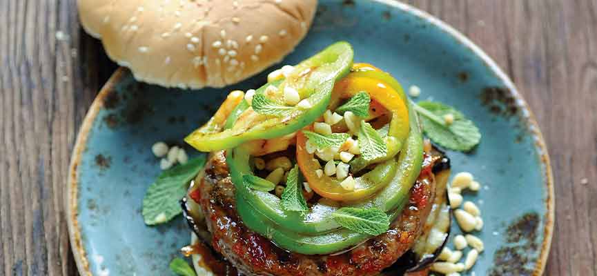 Oriental style lamb burger Oriental style lamb burger