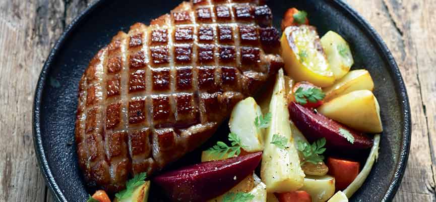 Duck breasts and autumn vegetables Duck breasts and autumn vegetables